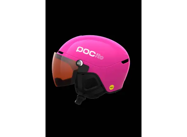 POC POCito Obex Visor dziecięcy kask narciarski Fluorescent Pink