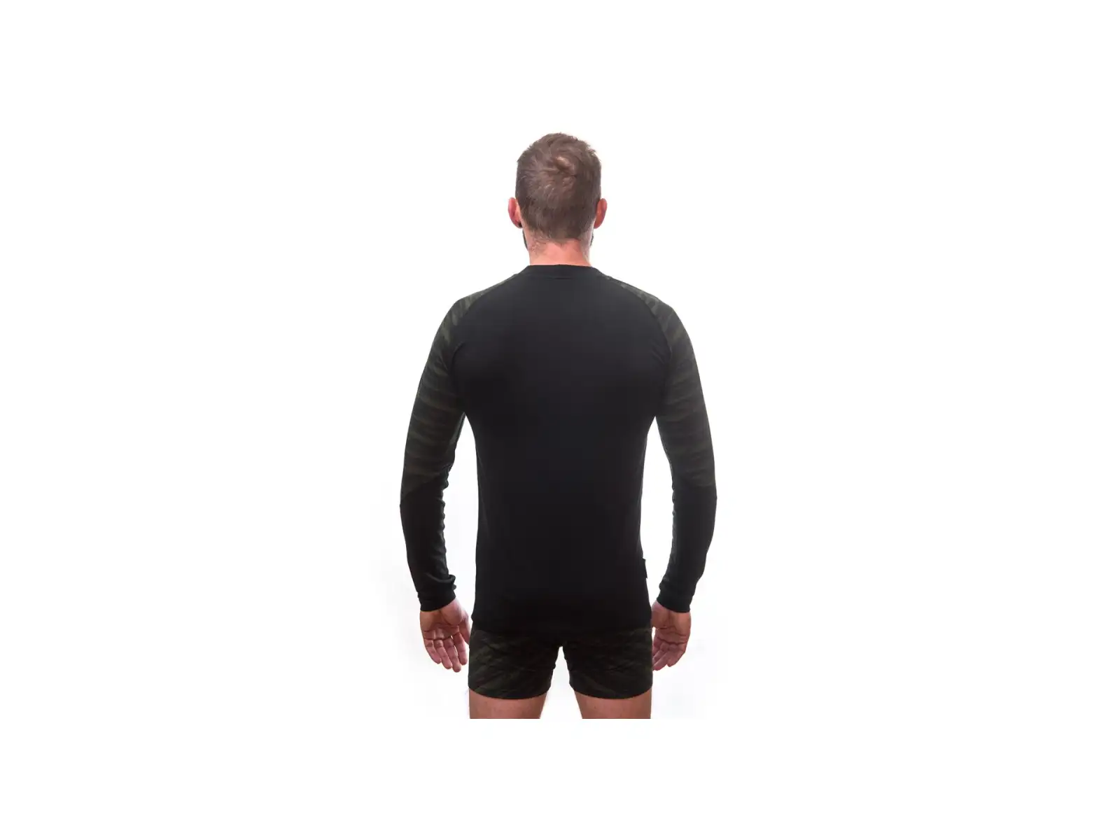 Sensor Merino Impress męska koszulka długi rękaw czarna/Batik