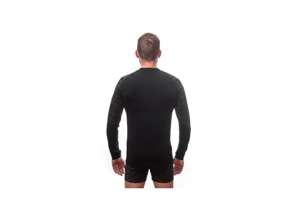 Sensor Merino Impress męska koszulka długi rękaw czarna/Batik