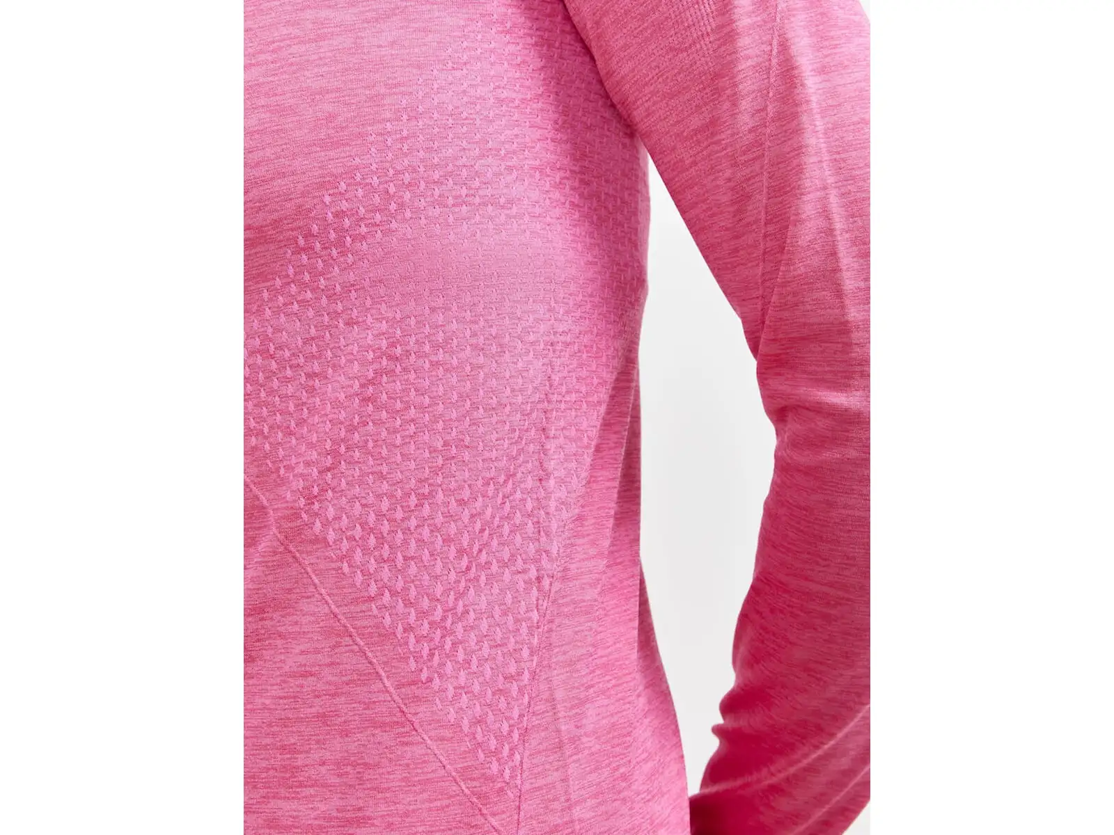 Craft CORE Dry Active Comfort Zip damska koszulka dlugi rekaw różowa