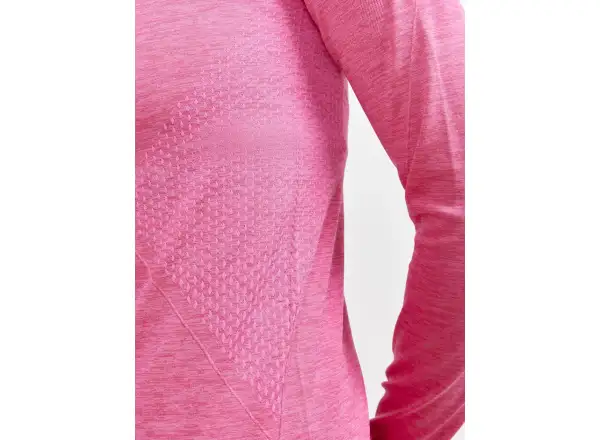 Craft CORE Dry Active Comfort Zip damska koszulka dlugi rekaw różowa