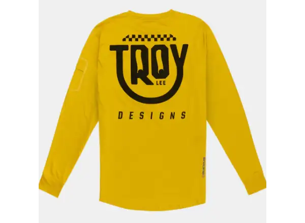 Troy Lee Designs Ruckus Ride Tee męska koszulka z długim rękawem Eyez Safron