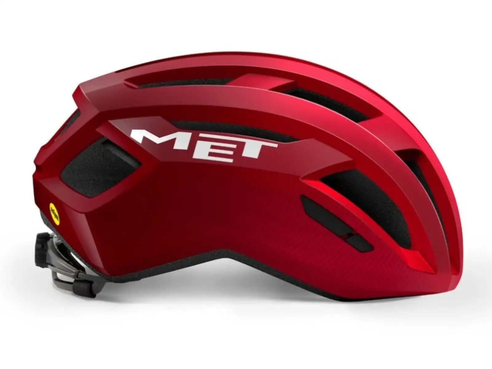 MET Vinci MIPS kask rowerowy czerwony metaliczny błyszczący