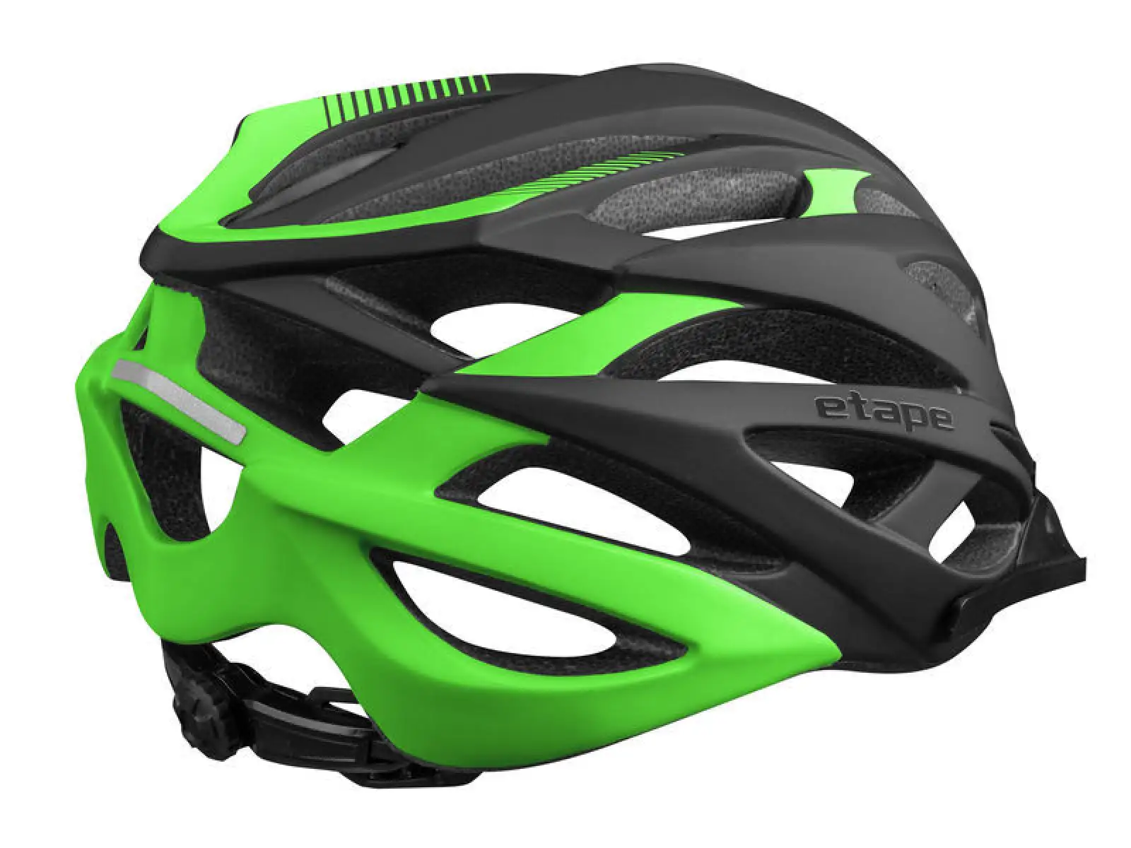 Etape Magnum kask rowerowy czarny/zielony mat