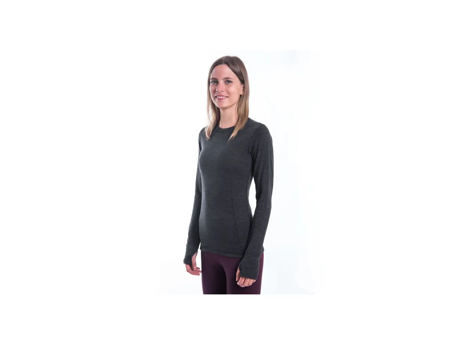 Sensor Merino Bold damska koszulka dlugi rękaw Anthracite Gray