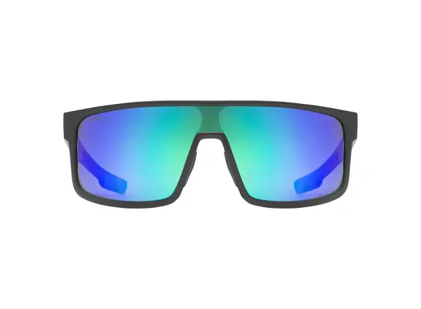 Uvex LGL 51 okulary rowerowe Black Mat/Mirror Green