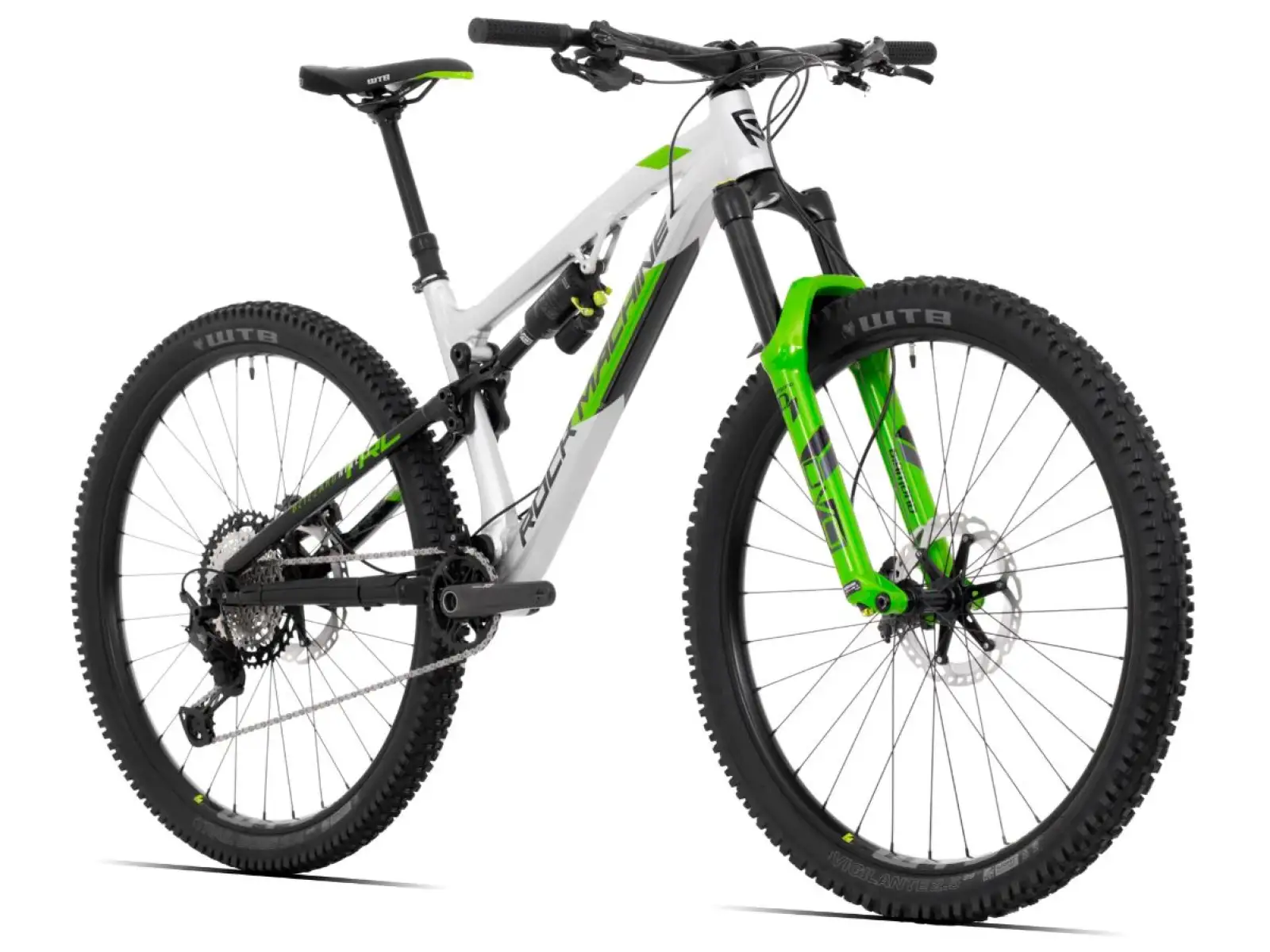 Rock Machine Blizzard TRL 90-29  gloss silver/black/DVO green rower górski