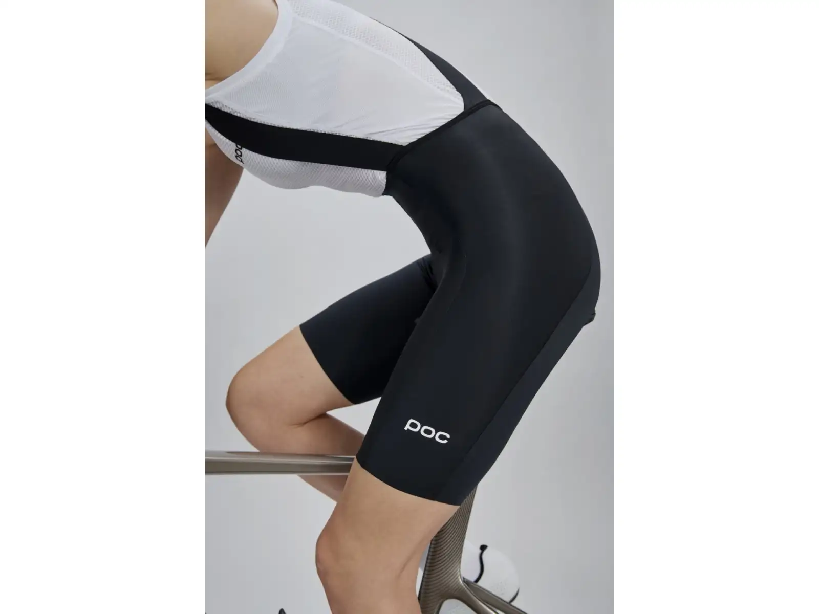 POC Raceday damskie spodenki z wkładką i szelkami Uranium Black