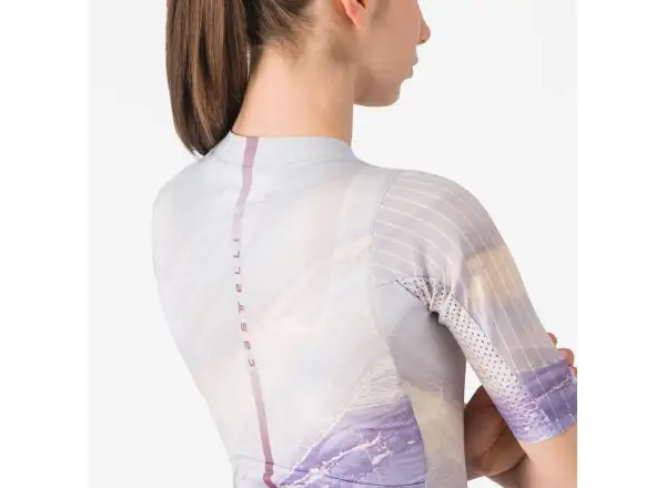 Castelli Aero Pro 8S damski koszulka krótki rękaw Multicolor Purple