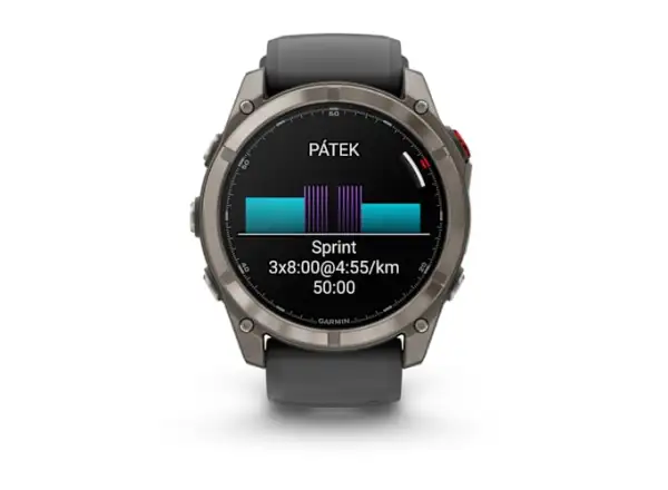 Garmin fenix 8 Pro 51 mm AMOLED Sapphire inteligentny zegarek Titanium Graphite/Black