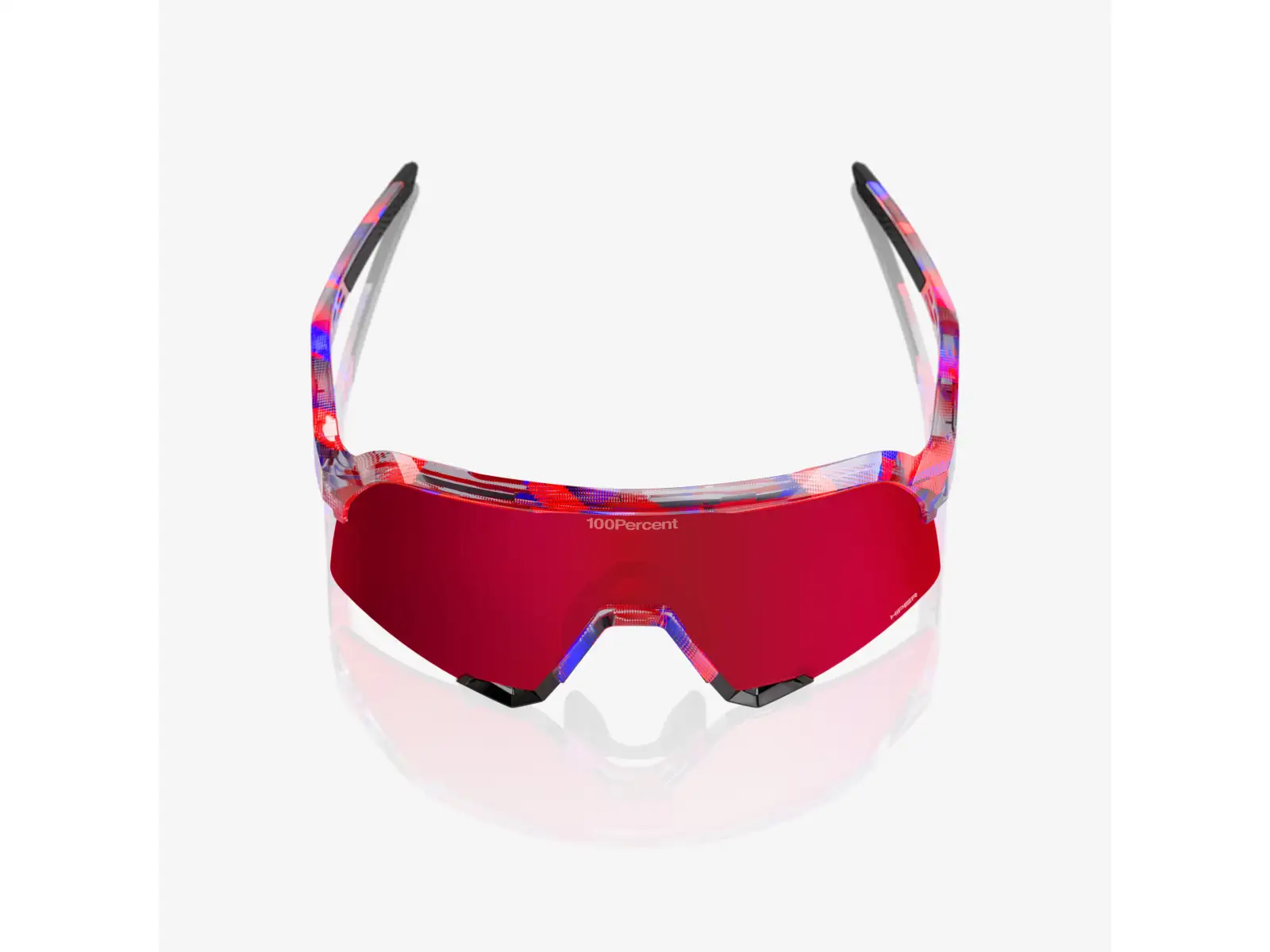 100% S3 okulary FDJ Gloss Translucent Red/Blue/HiPER Fire Red Mirror Lens