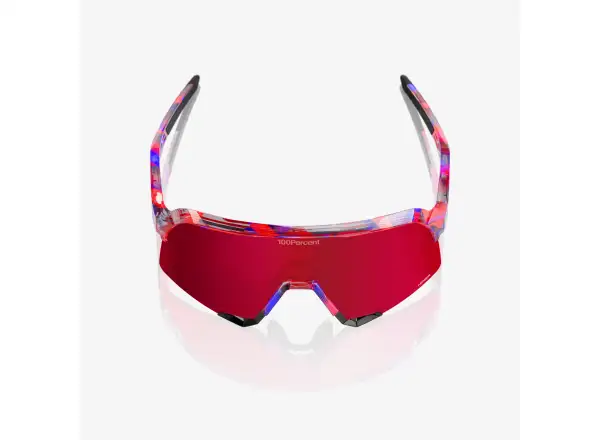 100% S3 okulary FDJ Gloss Translucent Red/Blue/HiPER Fire Red Mirror Lens