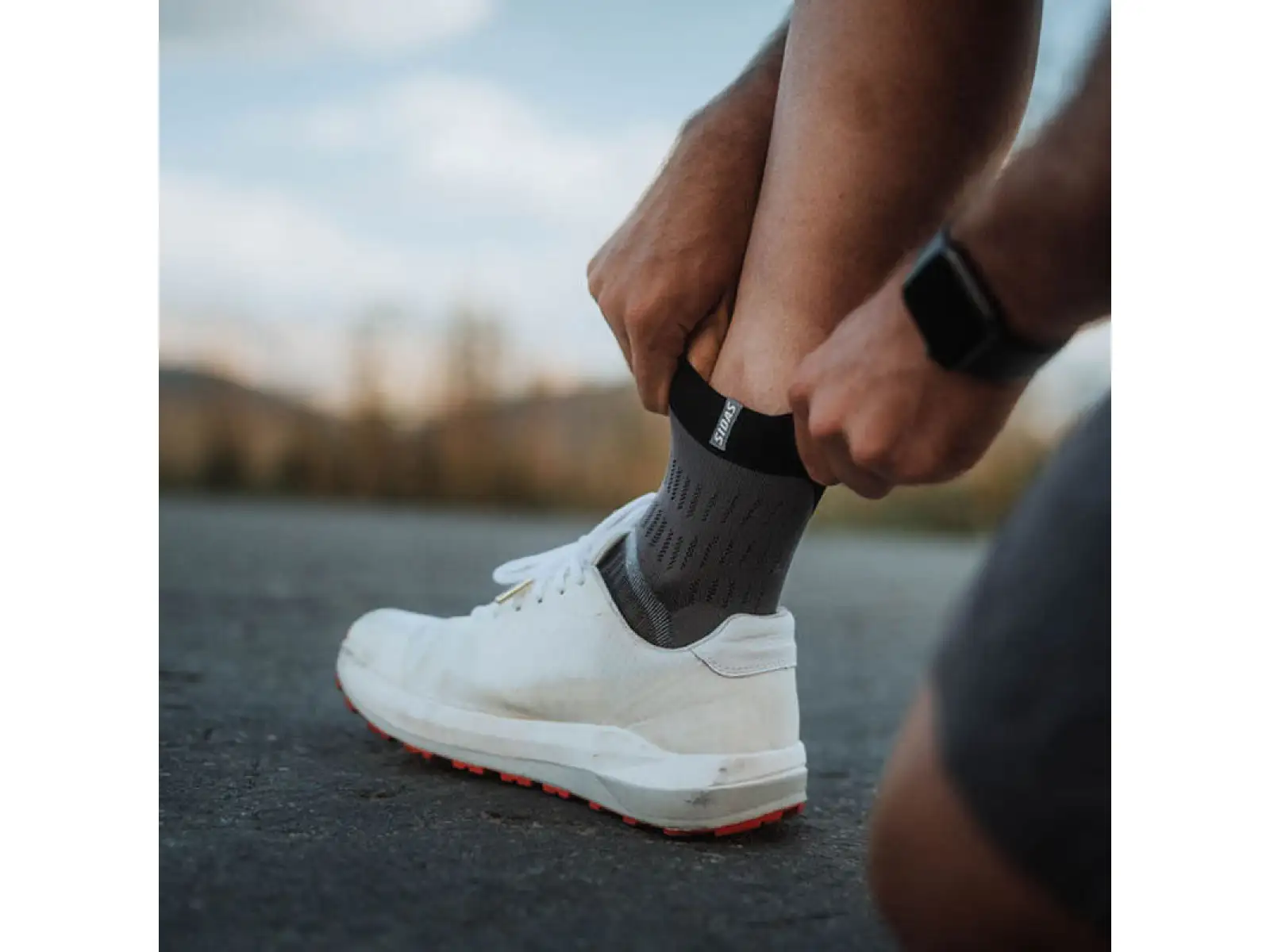 Sidas T-Free Run skarpetki do biegania Grey/Black
