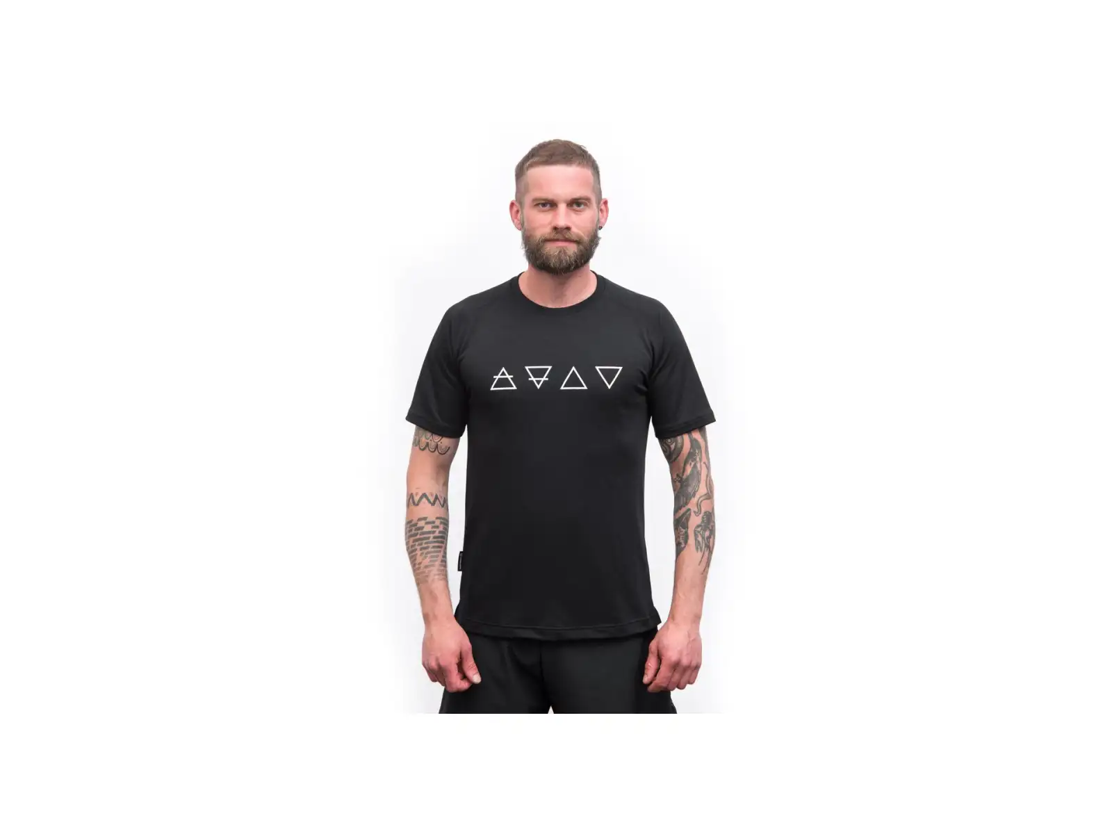 Sensor Merino Blend Elements męska koszulka krótki rękaw czarne