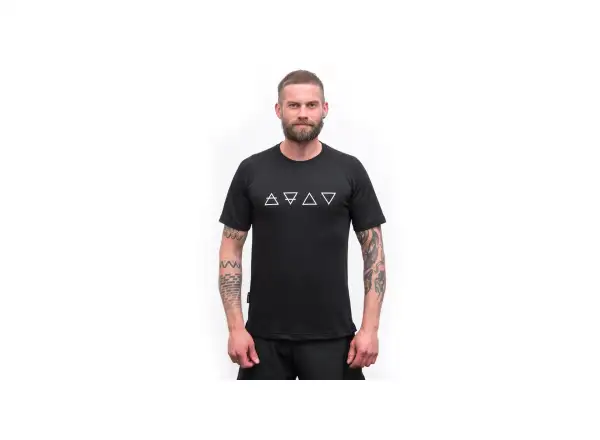 Sensor Merino Blend Elements męska koszulka krótki rękaw czarne