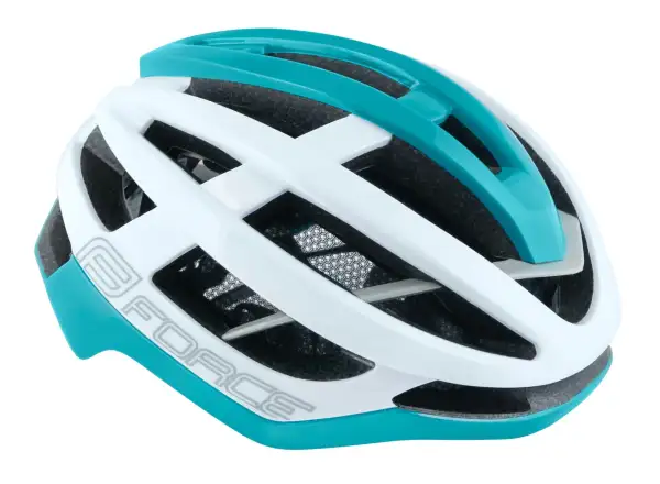 Force Lynx kask biało/turkusowa