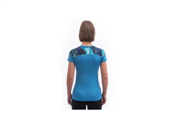 Sensor Merino Impress damska koszulka z krótkim rękawem niebieska/Universe