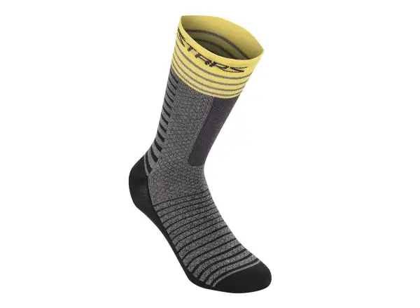 Alpinestars Drop 19 skarpety mid grey/yellow