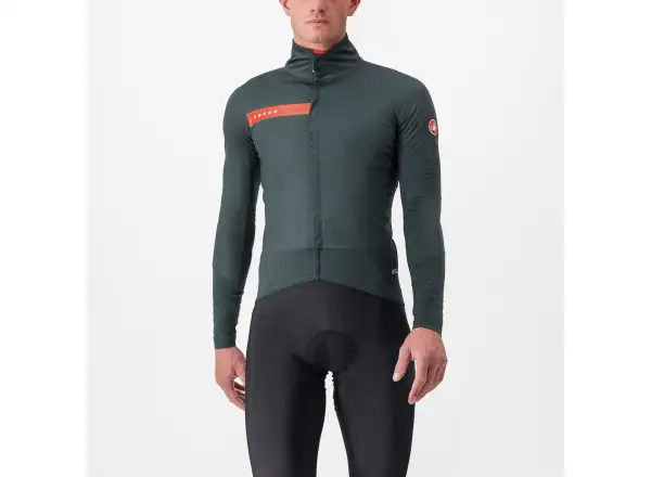 Castelli Beta RoS męska kurtka Rover Green/Red Orange
