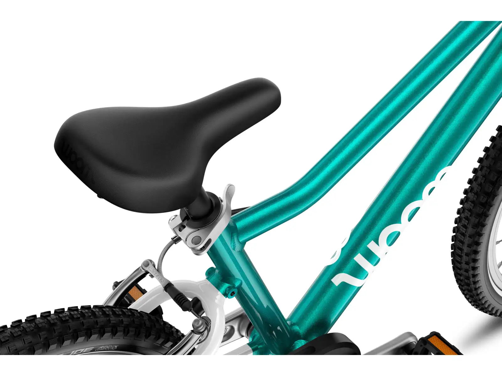 Woom GO 3 Automagic rower dziecięcy 16" Metallic Turquoise