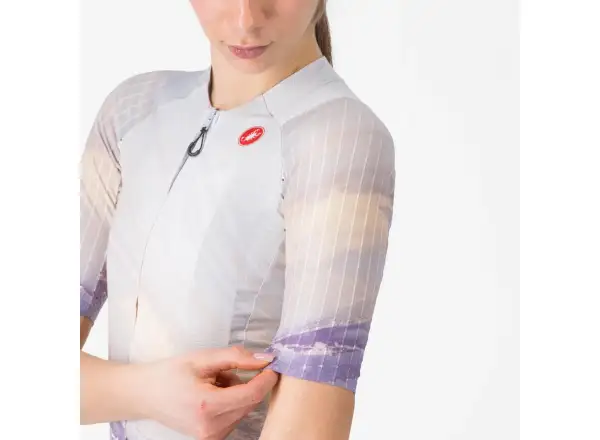 Castelli Aero Pro 8S damski koszulka krótki rękaw Multicolor Purple