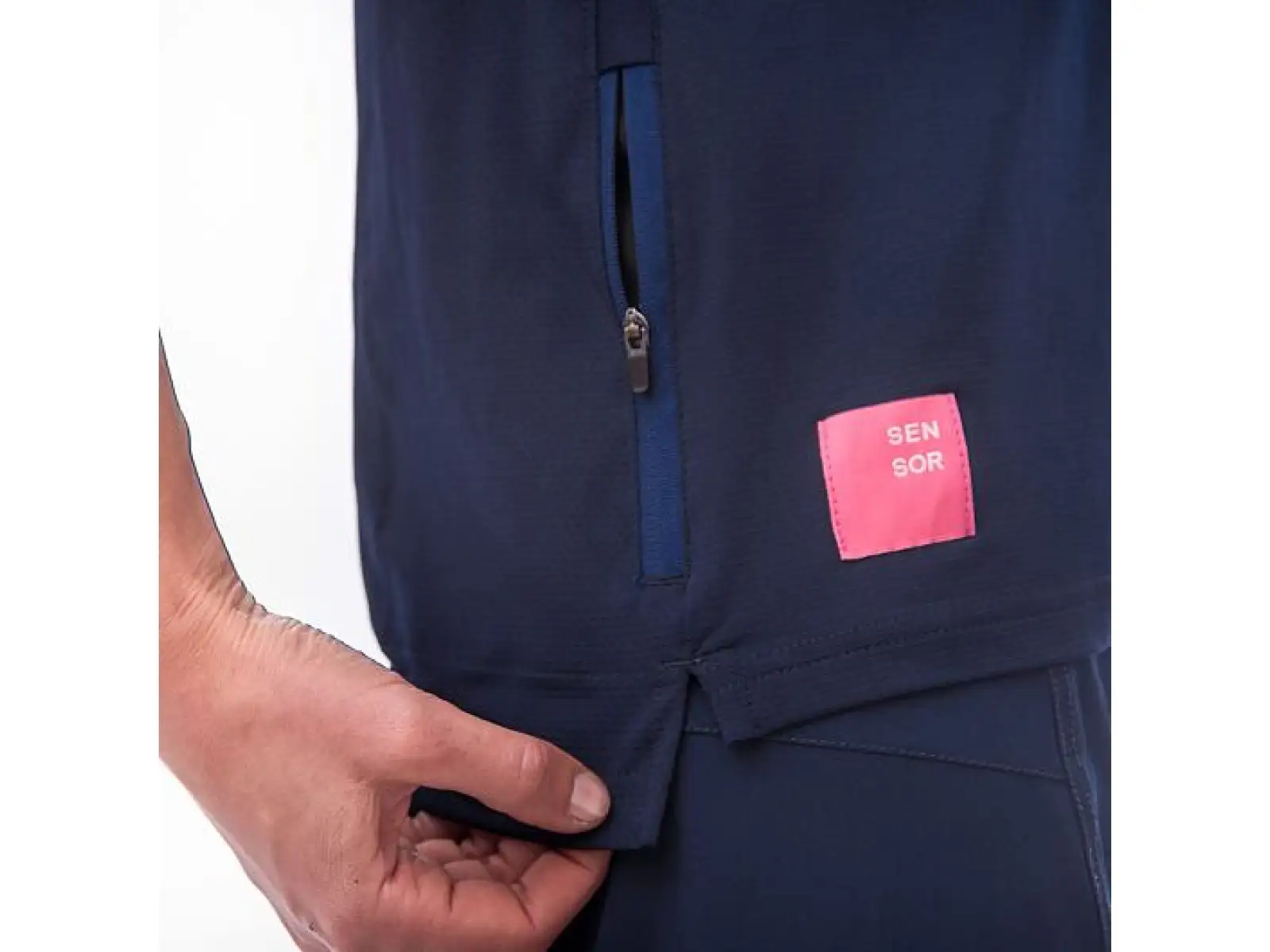 Sensor Helium damski dres krótki rękaw Blue/Leaves