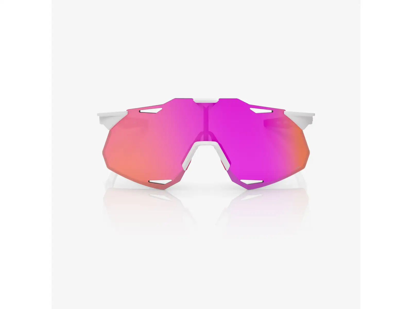 100% Hypercraft XS okulary sportowe Matte White/Pink/HiPER Vital Pink Mirror Lens