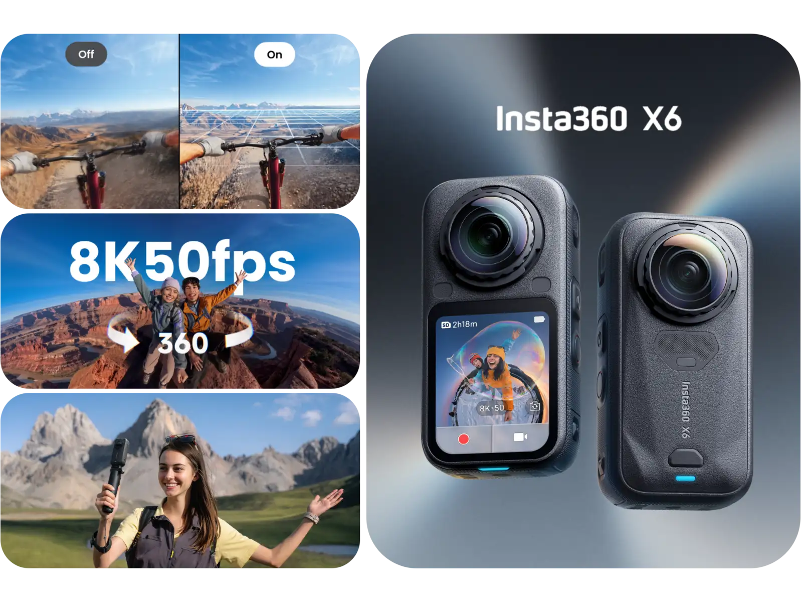 Insta360 X6 kamera sportowa Essentials Bundle Black