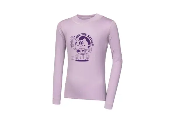 Sensor Merino DF Planet dziecięca koszulka długi rękaw Mystic Violet