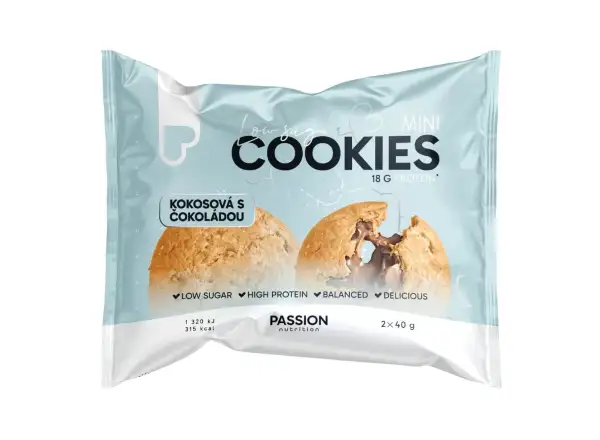 Passion Cookies Kokosowa i czekoladowa Mini 2x40 g