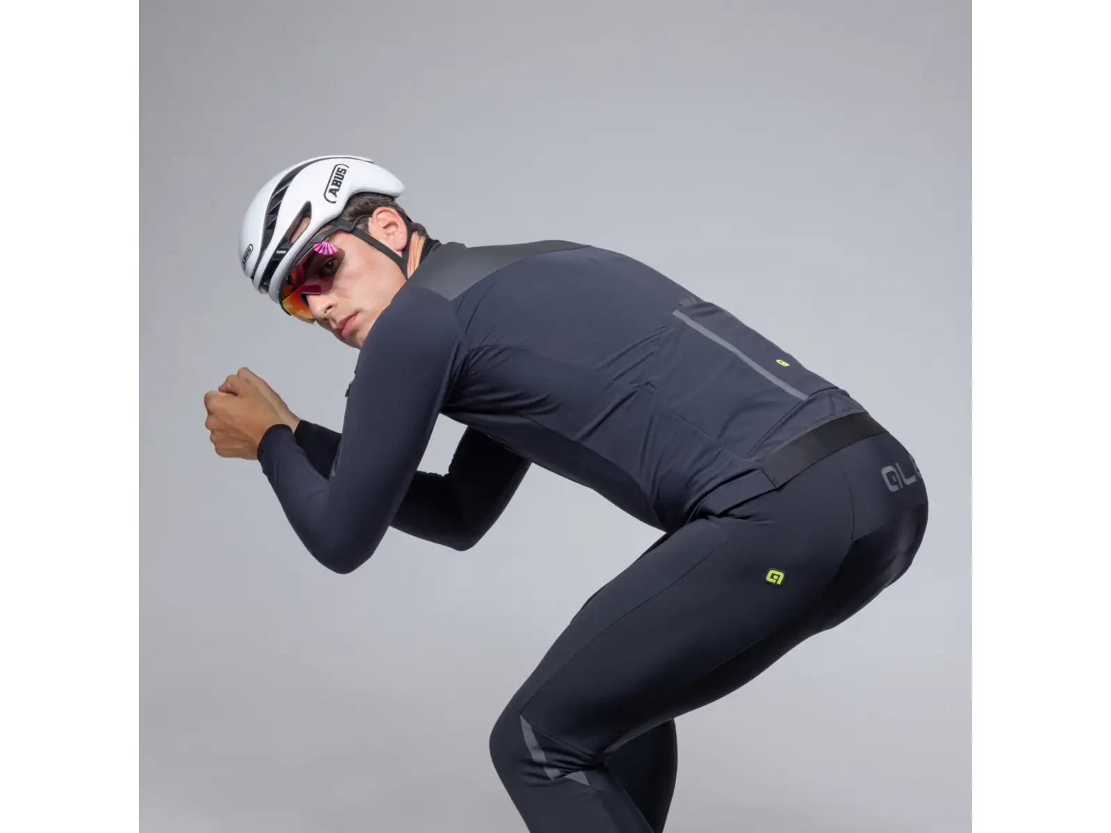 Alé R-EV1 Wool Speed męska zimowa kurtka rowerowa Black