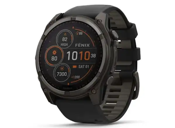 Garmin fenix 8 - 51 mm Solar Sapphire inteligentny zegarek Carbon DLC Titanium Black/Pebble Gray