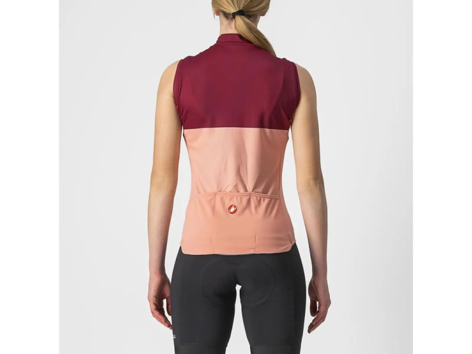 Castelli Velocissima damska koszulka bez rękawów blush/bordeaux