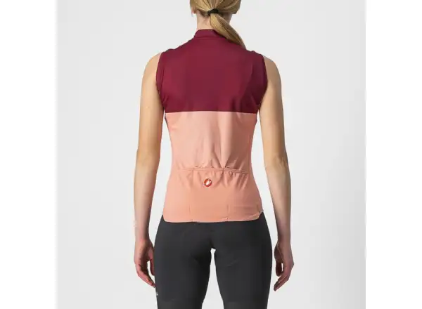 Castelli Velocissima damska koszulka bez rękawów blush/bordeaux
