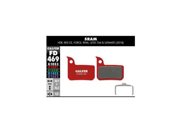 Galfer FD469 Advanced klocki hamulcowe do Sram HRD, Red, Force, Rival