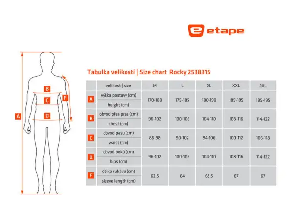 Etape Rocky męska luźna koszulka czarna/czerwona