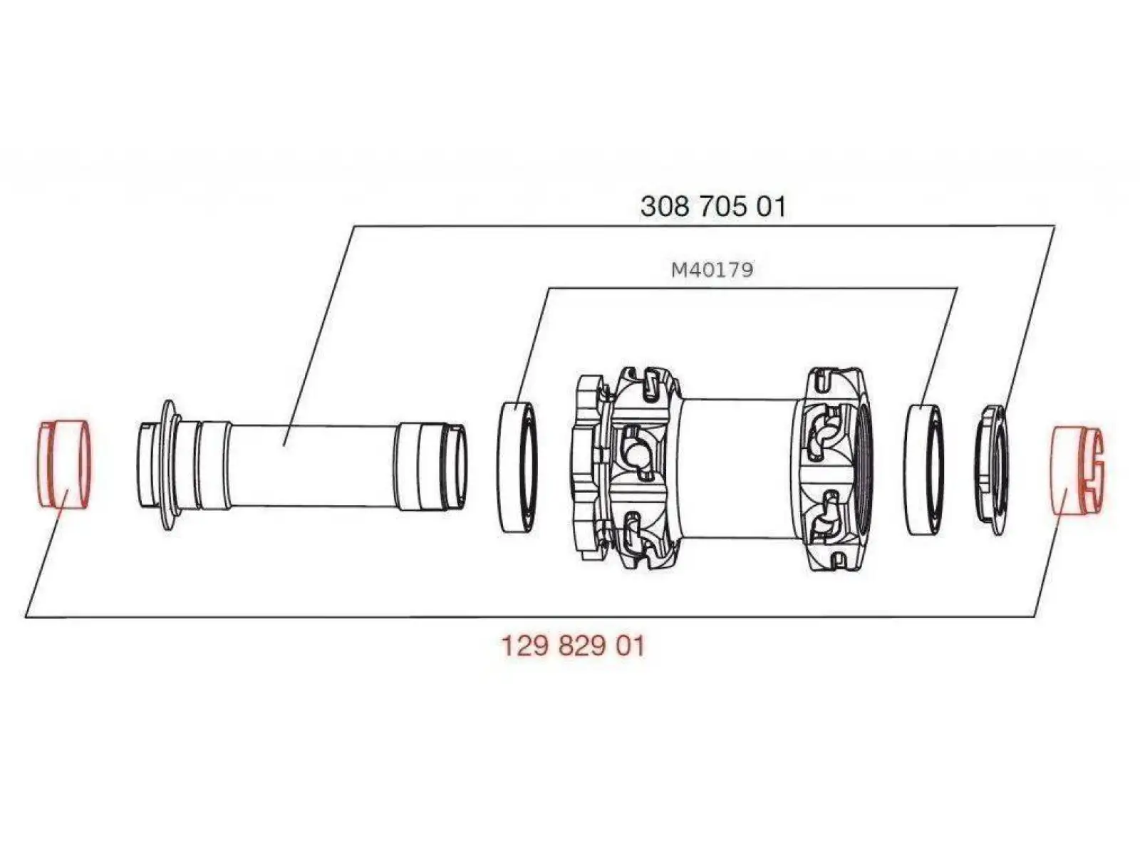 Mavic końcówki przedniej osi 20x110 mm - 12982901
