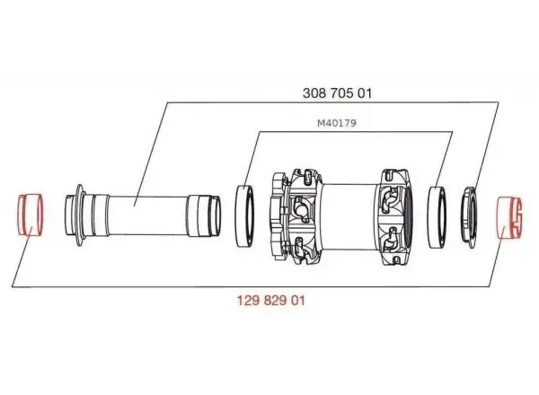 Mavic końcówki przedniej osi 20x110 mm - 12982901