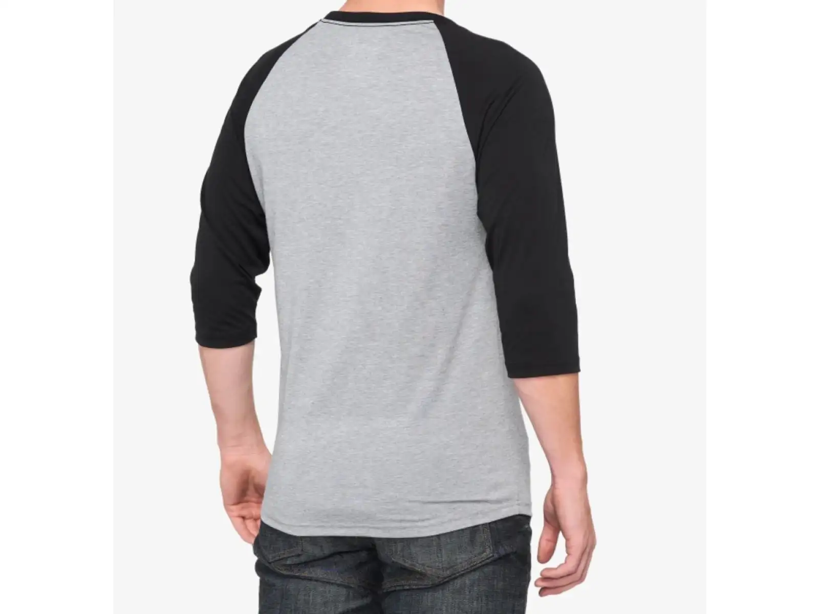100% Icon Tech Tee męska koszulka 3/4 rękaw Grey/Black