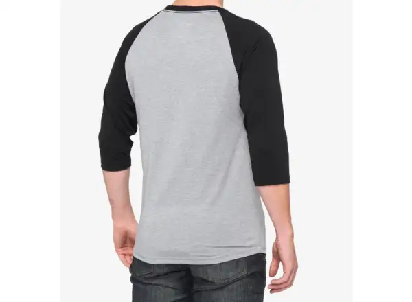 100% Icon Tech Tee męska koszulka 3/4 rękaw Grey/Black