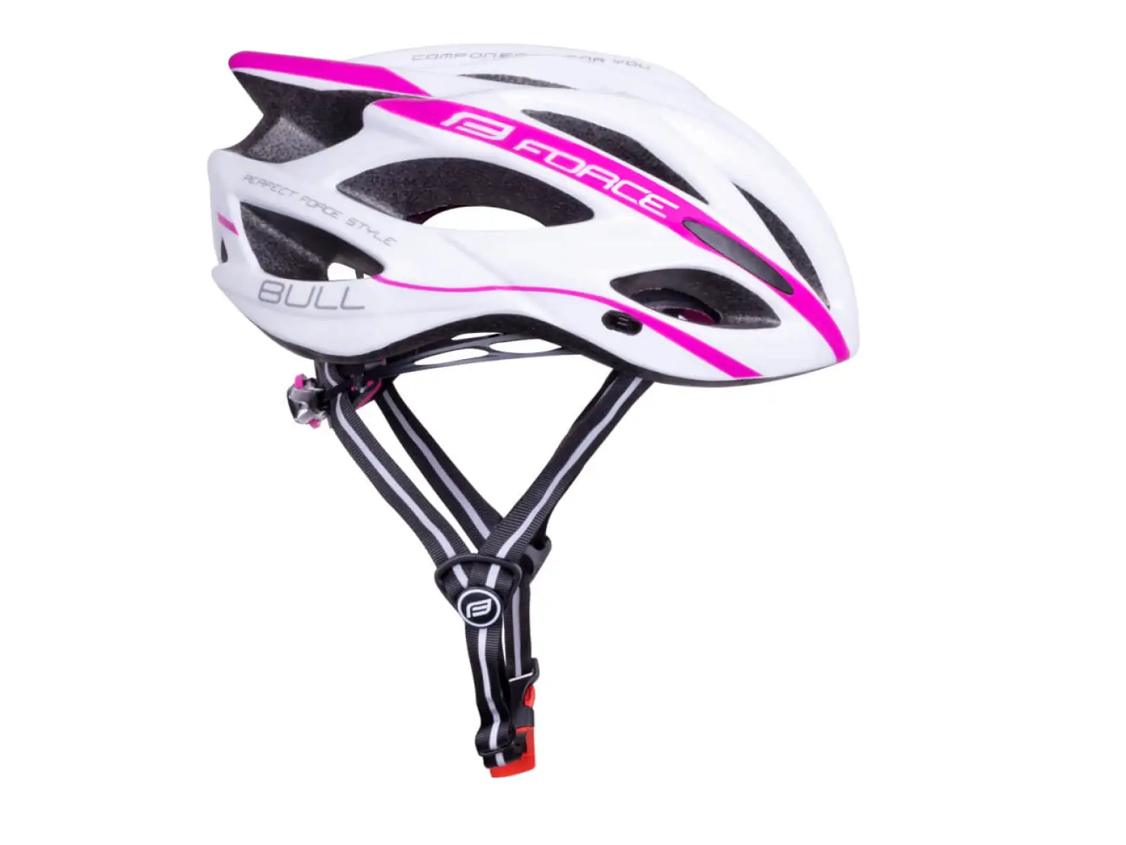 Force Bull kask biały/różowy