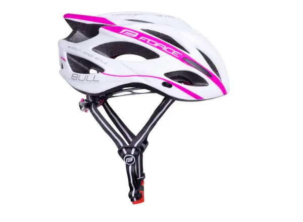Force Bull kask biały/różowy