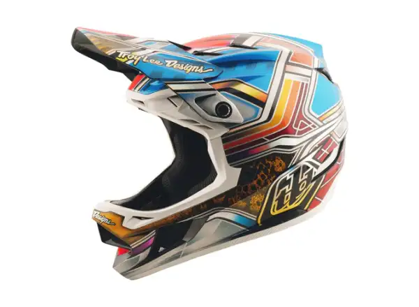 Troy Lee Designs D4 Carbon kask Lowrider Blue