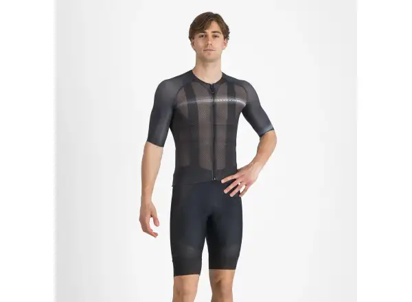 Castelli A/C męskie spodenki z wkładką i szelkami Black