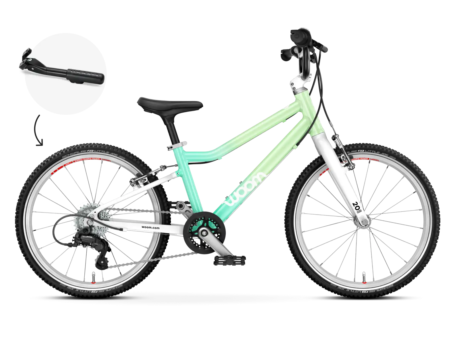 Woom GO 4 rower dziecięcy 20 Spearmint Crush Limited