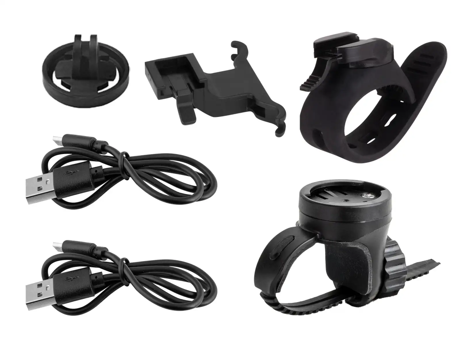 Force Pipe USB zestaw świateł przednie + tylne czarna