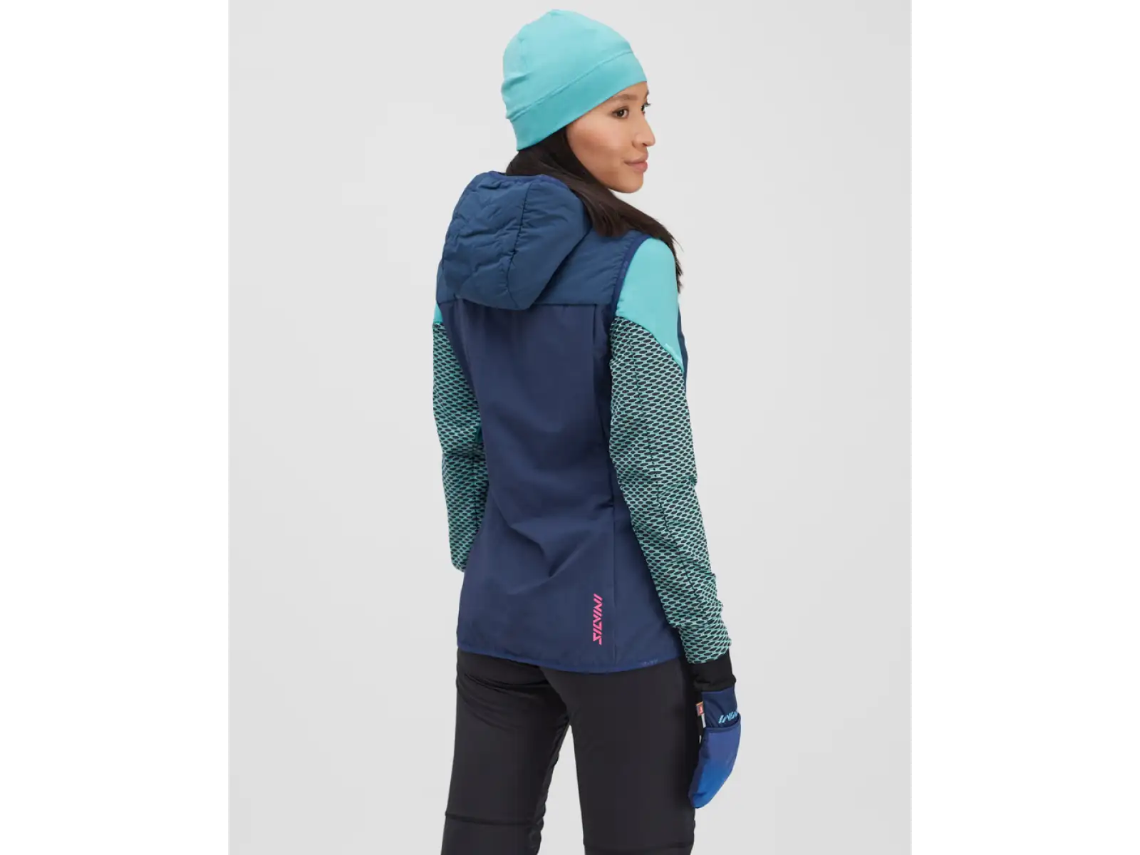 Silvini Polara damska skialpowa kamizelka Navy/Turquoise