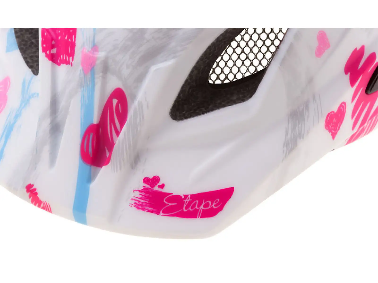 Etape Pluto Light dziecięcy kask rowerowy biała/różowa matowa