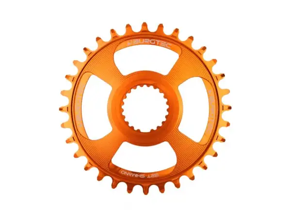 Burgtec Thick Thin DM Shimano tarcza 34 zęby oranżowa