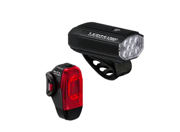 Lezyne Drive 1200+ / KTV Drive Pro+ zestaw lamp Satin Black